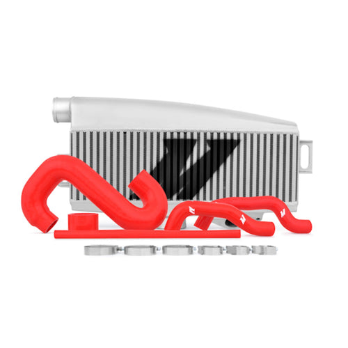 Mishimoto Top-Mount Intercooler MMTMIC-WRX-01SLRD Fits Subaru WRX/STI 2001-2007 Silver Cooler, Red Hose
