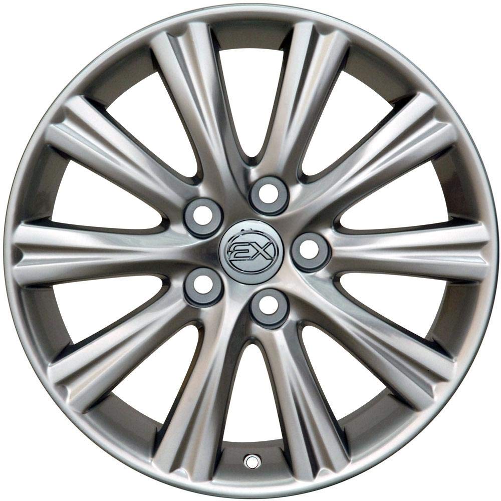 17 Inch OE Wheels LX43 Rim Fits ES350 Style 5x114.3 17x7 Gloss Hyper Silver - Hollander 74191 (1)