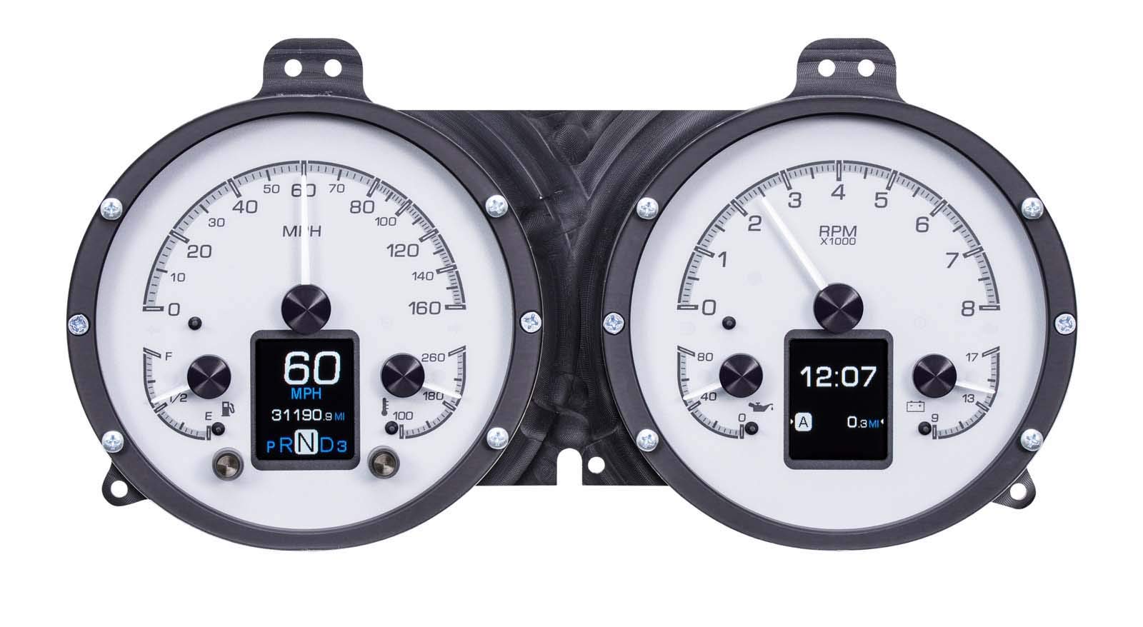 Dakota Digital Customizable Gauge Kit 67 68 Chevy Camaro Silver Alloy HDX-67C-CAM-S