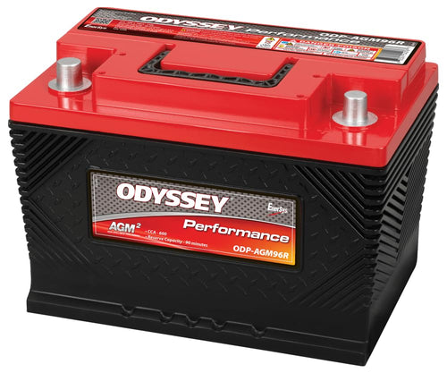 Extreme Series Odyssey Battery, AGM, 12V, 1100 Cranking amps, Top Post Terminals, 12.36 in L x 7.47 in H x 6.85 in W, Each