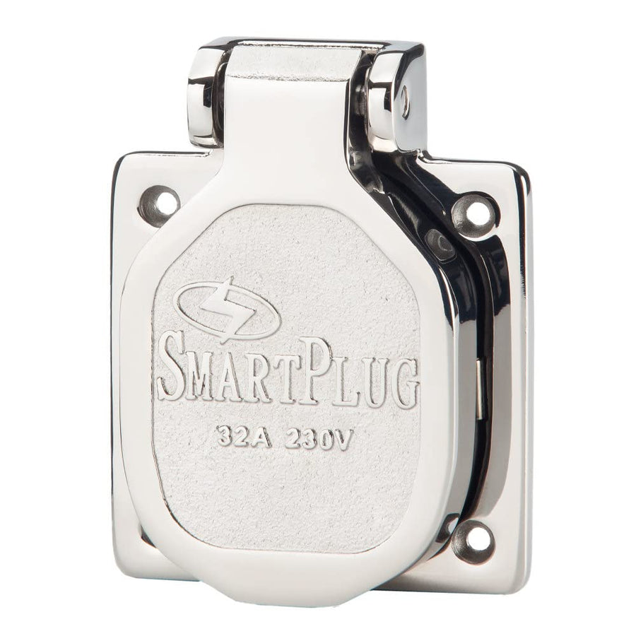 32Amp SmartPlug BM32S Stainless Steel Shore Power Inlet Box – Locking Cover Assembly, Plug Lock, RV/Boat/Camper Accessories (RV Essentials & Must Haves 2025)
