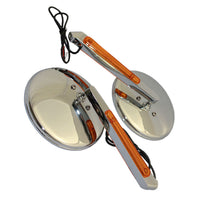 Chrome Motorcycle CIPA 01907 Round LED Lighted Mirror Kit