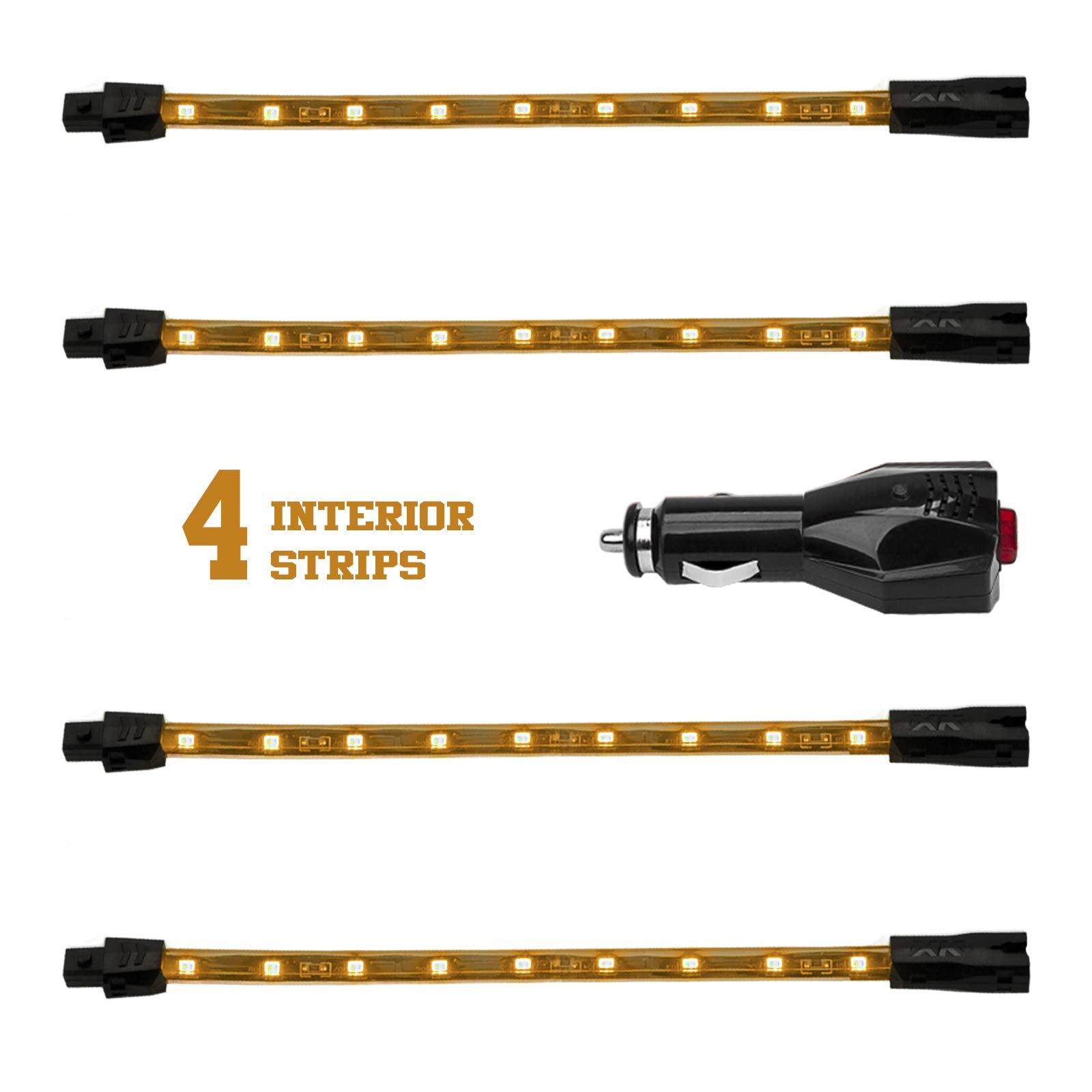 4x8 Single Color UnderglowLED Accent Light Car/Truck Kit XKGLOW XK041004-A Amber
