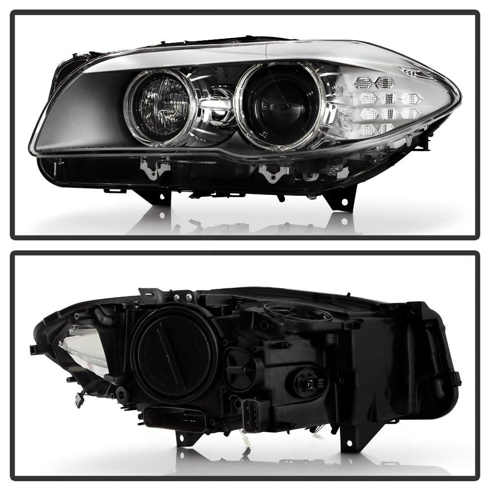 BMW Spyder (POE) 5 Series F10 11-13 HID w/AFS Projector Headlight - Low Beam-D1S(Not Included) ; High Beam-D1S(Not Included) ; Signal-LED - OE Left