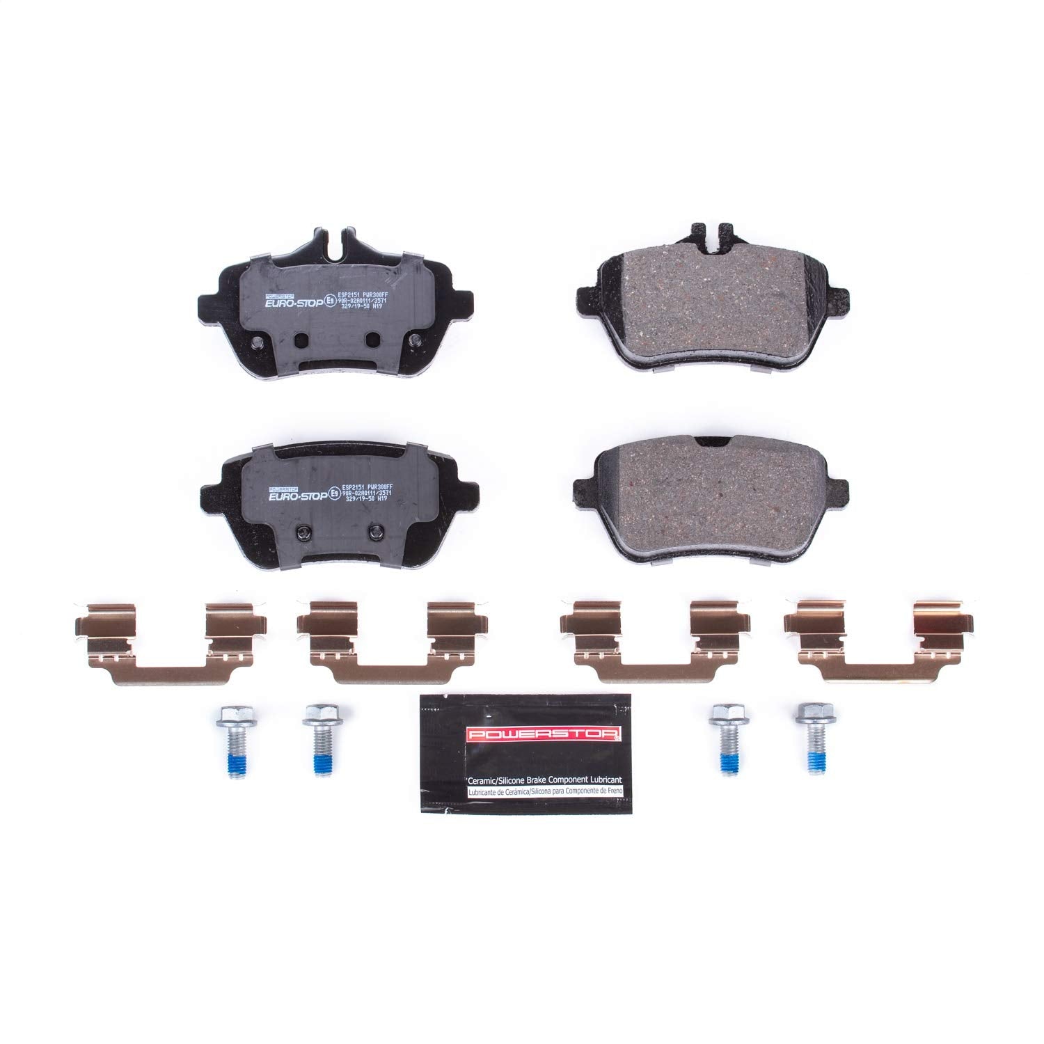 Power Stop Euro-Stop ESP2151 ECE-R90 Certified Rear Brake Pads For Maybach S, S450, S550, S550e, S560, SL400, SL450, SL550 [Model Specific]