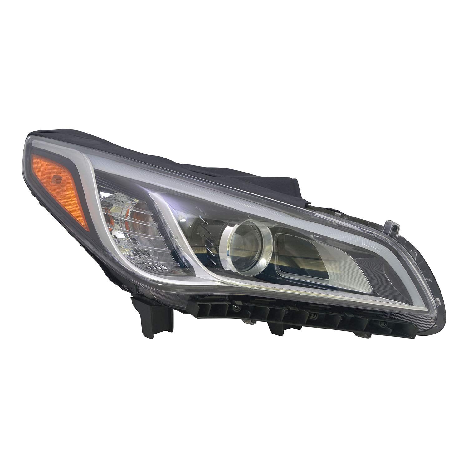 Right TYC Headlight Assembly Compatible with 2015-2016 Hyundai Santa Fe