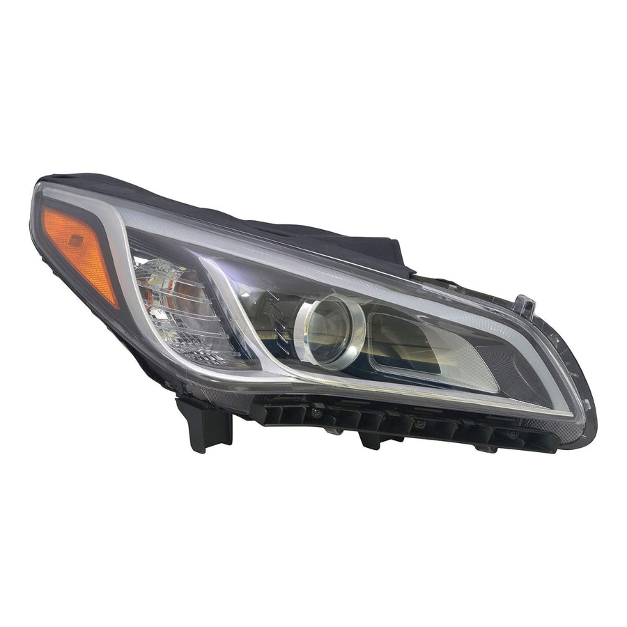 Right TYC Headlight Assembly Compatible with 2015-2016 Hyundai Santa Fe