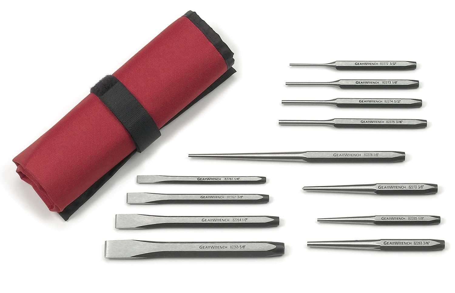 12 Piece GEARWRENCH Punch and Chisel Chrome Set | 82305