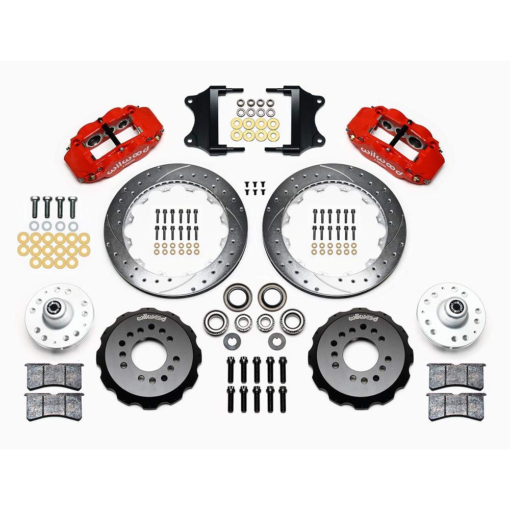 12.88" FNSL6R Hub Kit, Front Drill-Zinc, Red