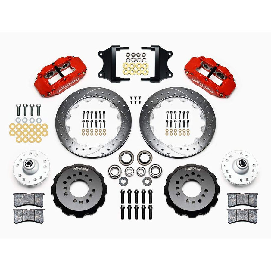 12.88" FNSL6R Hub Kit, Front Drill-Zinc, Red