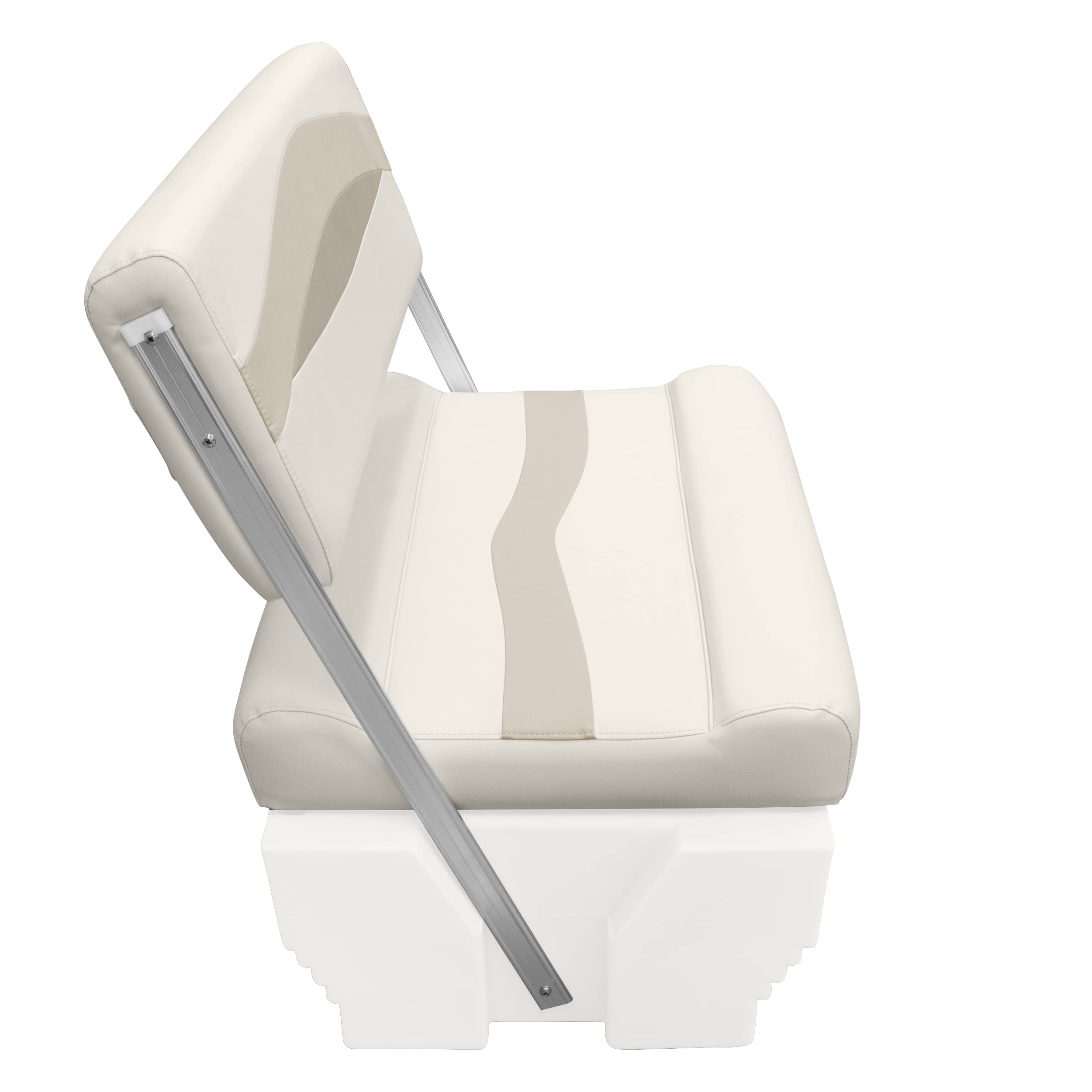 Wise Premier Series BM1152-1066 Pontoon Flip-Flop Seat Cushion Set, Stone/Mocha Java/Khaki