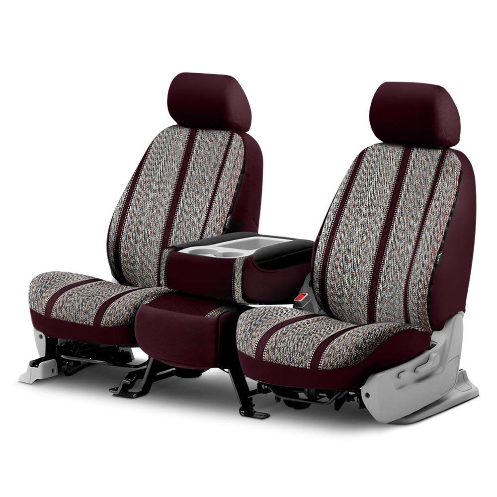 Fia Custom Fit Front Seat Cover TR49-15 WINE Split Seat 40/20/40 - Saddle Blanket, (Wine)
