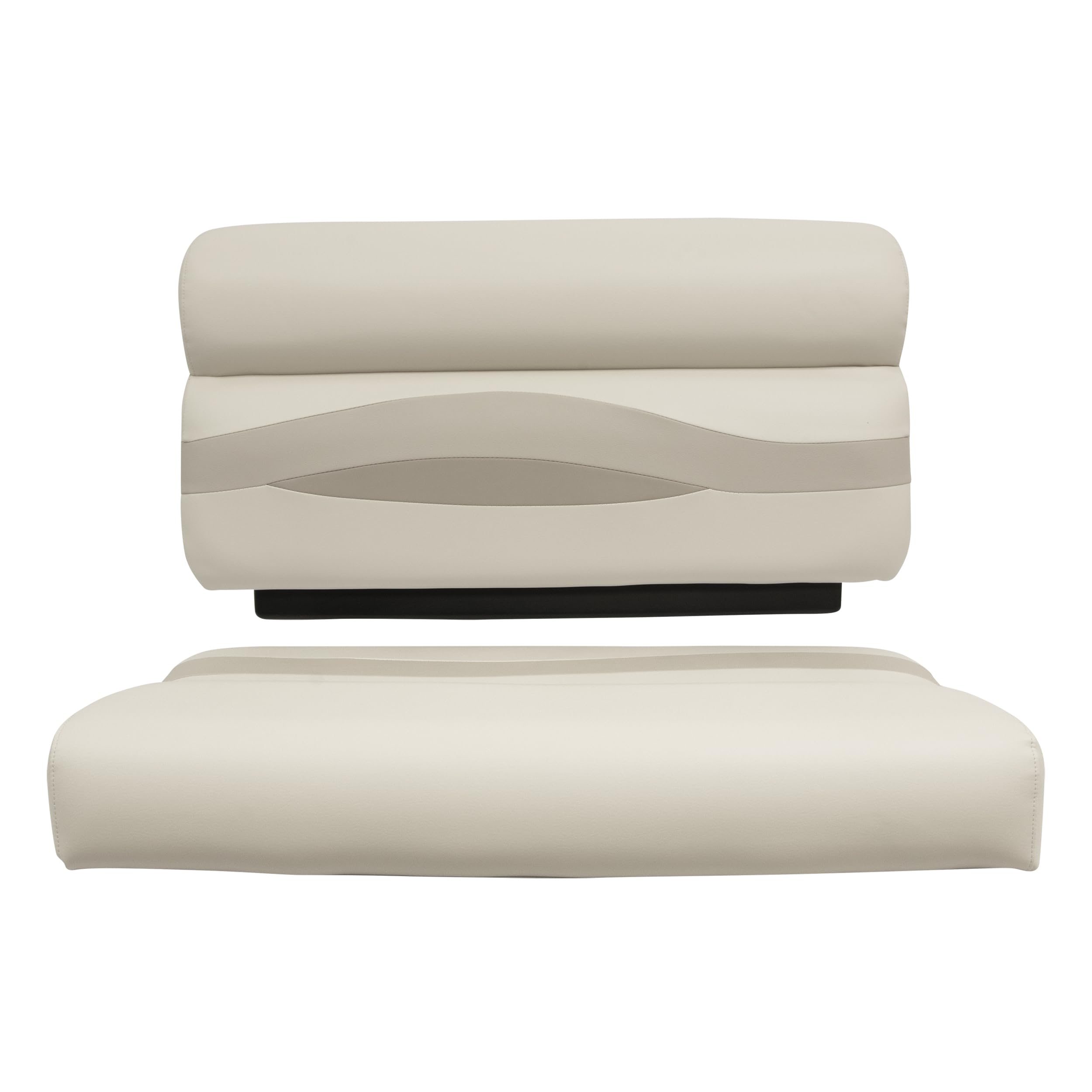 Wise Premier Series BM1144-1066 Pontoon 36" Bench Seat Cushion Set, Stone/Mocha Java/Khaki
