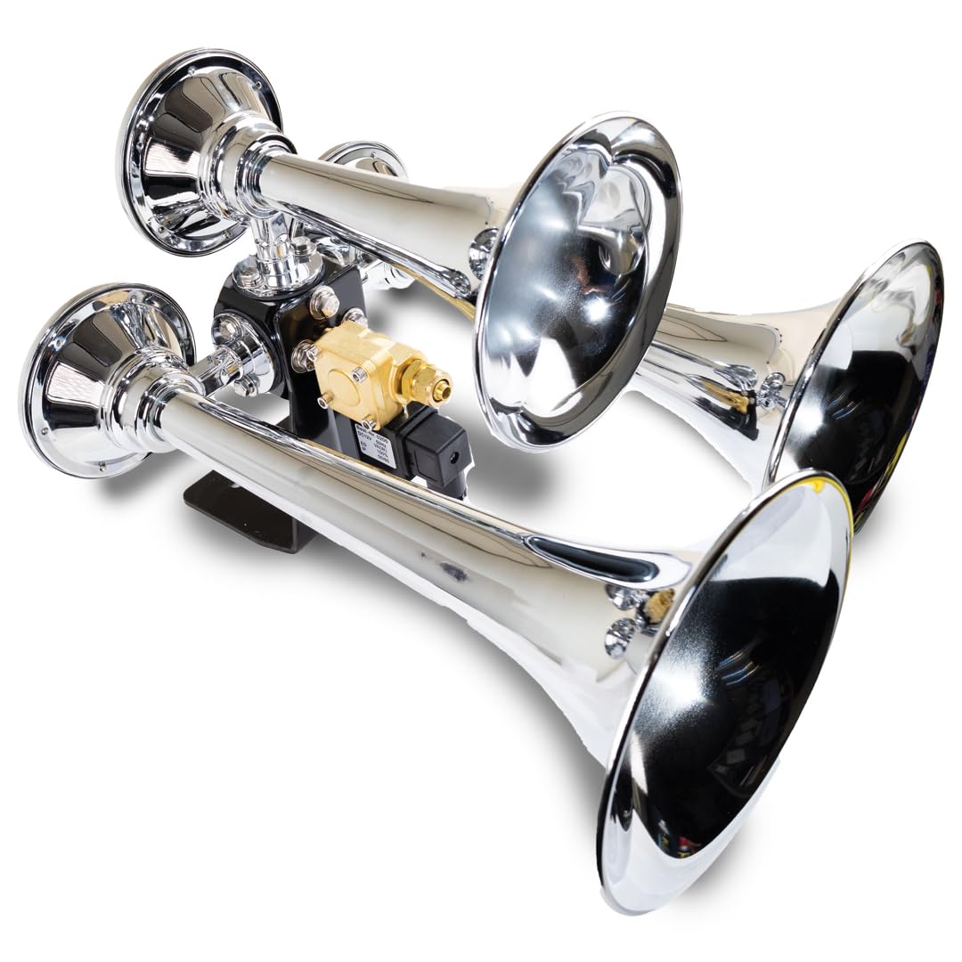 502 Triple Train Horn Kleinn Air Horns - Chrome