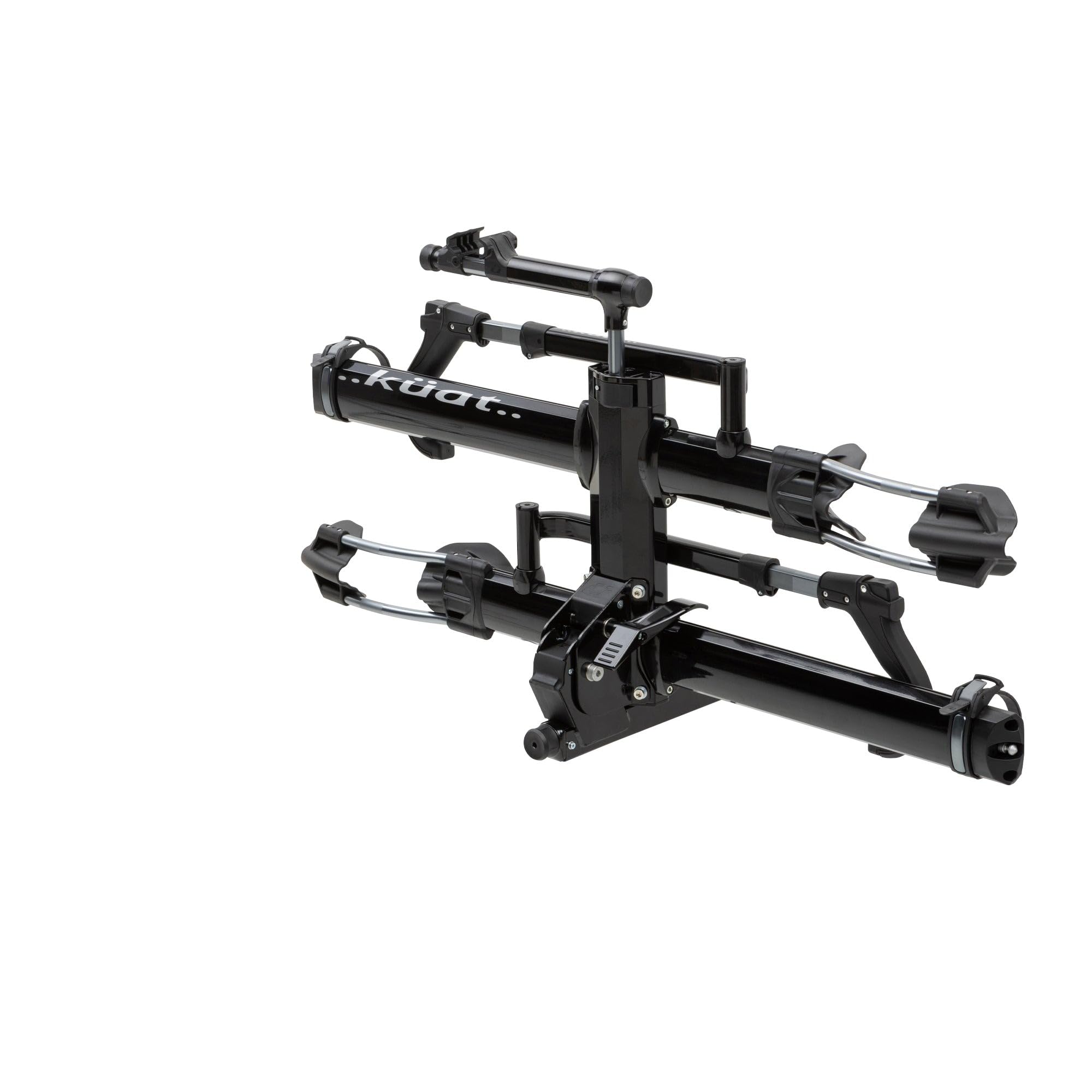 2-Bike Hitch Rack KUAT NV 2.0-2" | Robust 2-Bike Rack with Trail Doc for Riders & Cyclists | Rugged All-Metal Construction | E-Bike Compatible | Easy Installation, Black Metallic/Gray Anodize