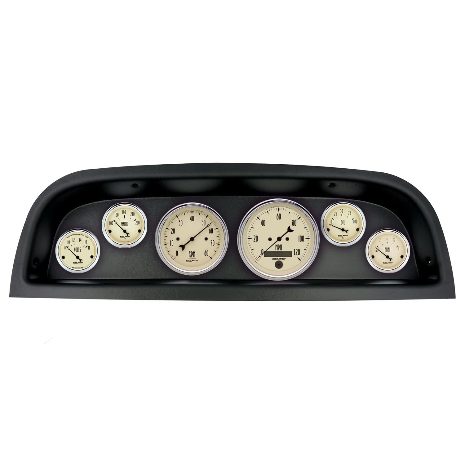AutoMeter Dash Kit Direct Fit, (3 3/8" X2, 2 1/16" X4), Chevrolet Truck 60-63, Antique Beige (2103-02)