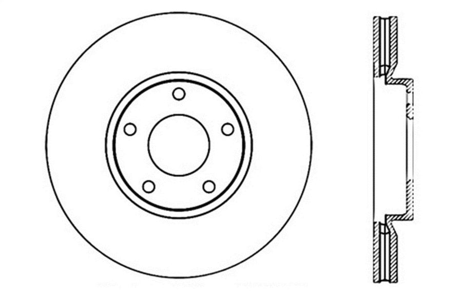 Sport StopTech 128.42097L Cross Drilled Brake Rotor (Front Left), 1 Pack