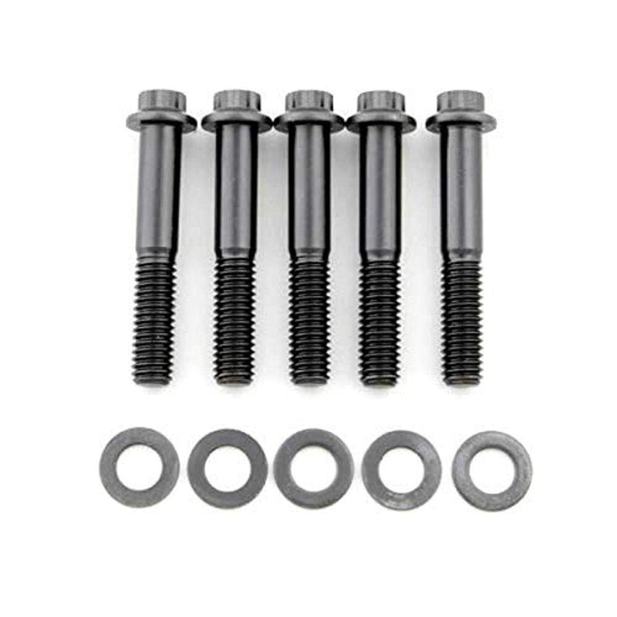 ARP 3/8-16" Black Oxide 2.250" RH Thread 12-Point Bolt with 3/8" Socket and Washer, (Set of 5)