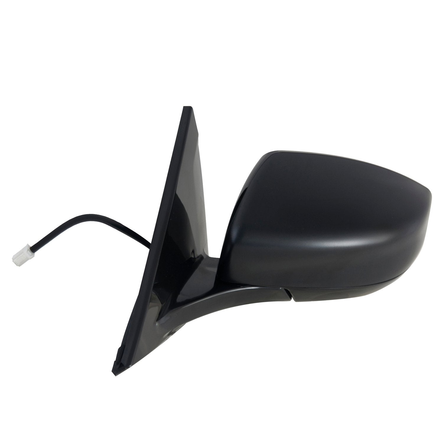 Mirror Driver Side for Nissan Maxima S Model, Black, Textured Cover, Foldaway, Power
