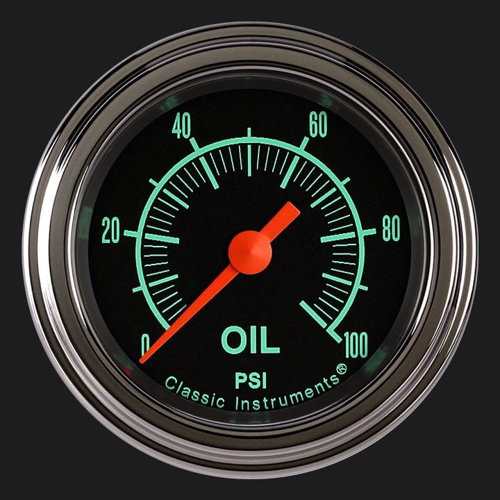 Instruments Classic GS181SLF 2-1/8" Oil Pressure Gauge 100 PSI Electric G/Stock