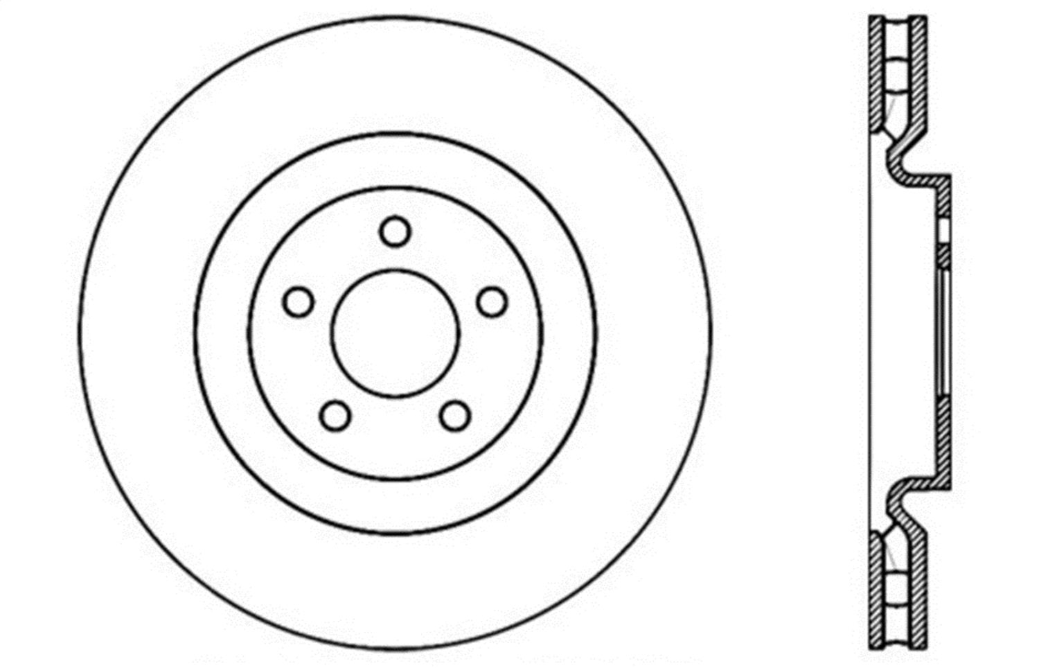 Sport StopTech 128.61089L Cross Drilled Brake Rotor (Front Left), 1 Pack