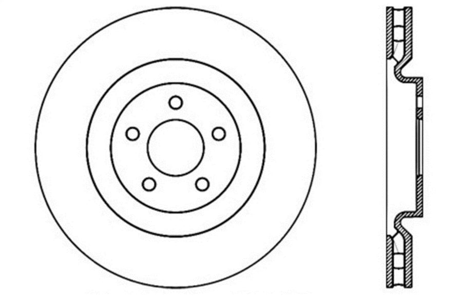 Sport StopTech 128.61089L Cross Drilled Brake Rotor (Front Left), 1 Pack