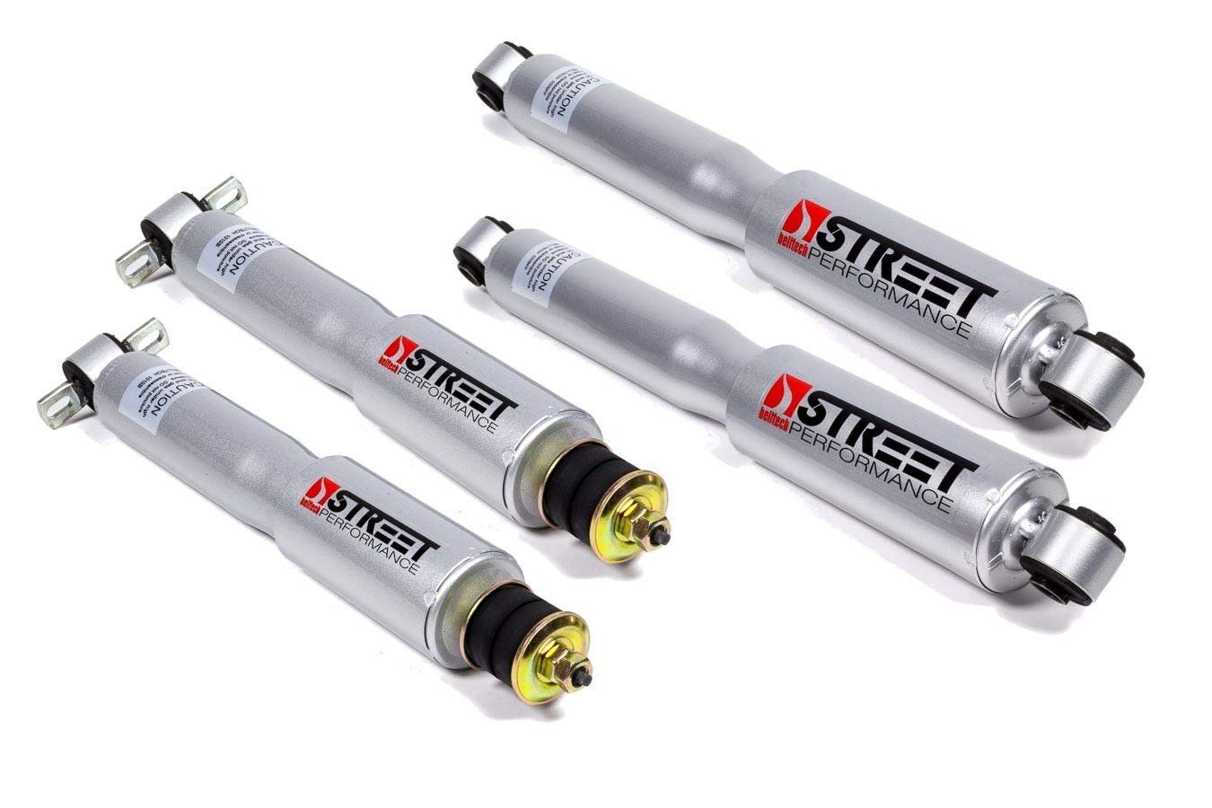 Belltech Shock, Twintube, Street Performance, Steel, Silver Paint, 0 to 4 in Lowered, GM Fullsize SUV/Truck 1999-2007, Set of 4 (BLL9530)