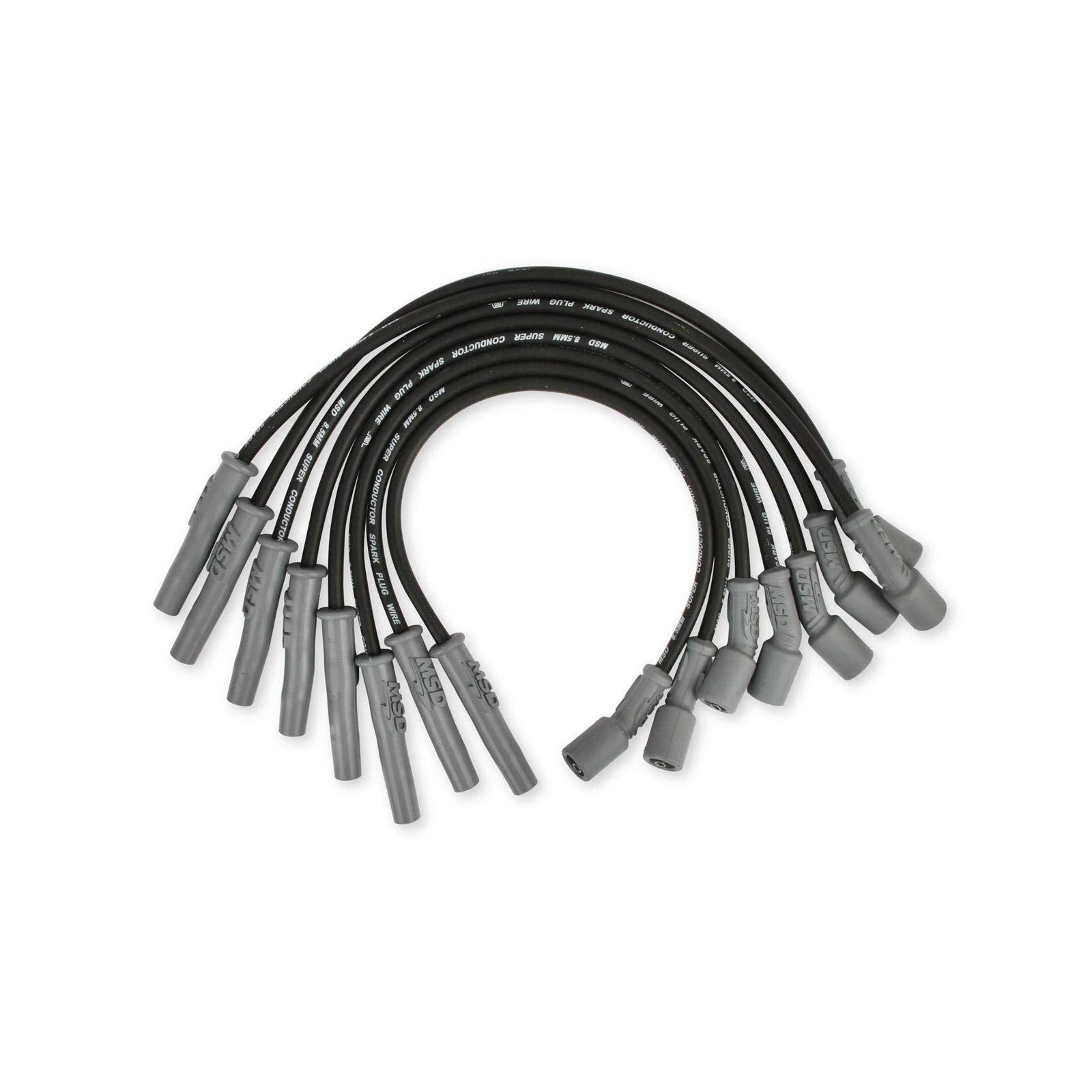 Black MSD 31633 Super Conductor Spark Plug Wire Set