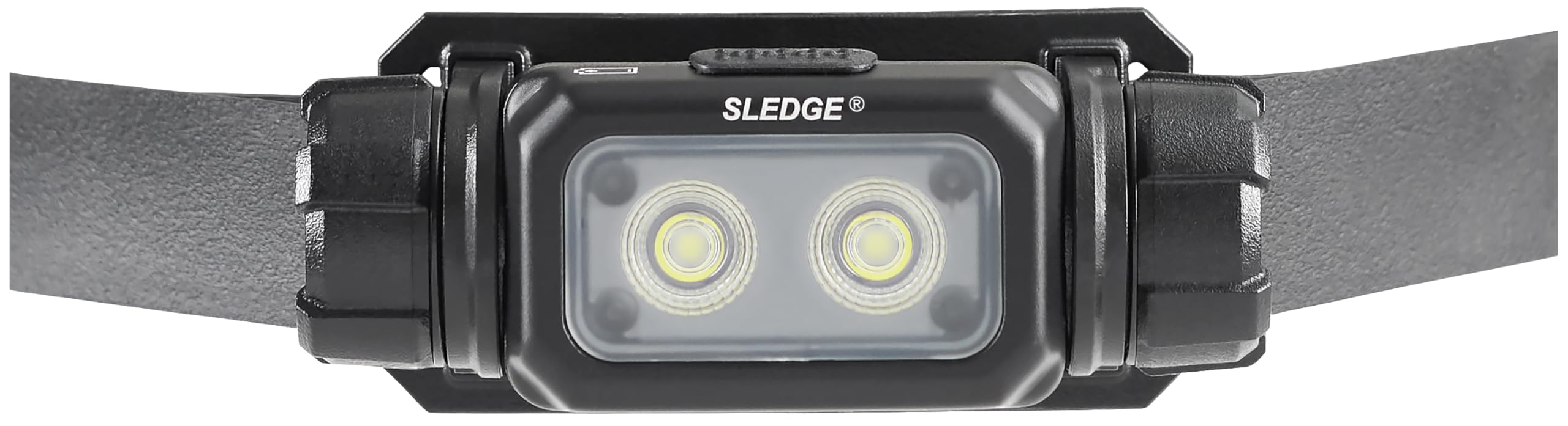 Sledge Streamlight 89019 1000-Lumen Max 600-Lumen Standard 1800-Candela Rechargeable Low-Profile LED Headlamp with Elastic and Rubber Hard Hat Straps, Black