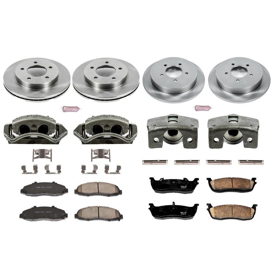 Power Stop KCOE1867 1-Click Autospecialty OE Replacement Brake Kit with Calipers For Ford F-150 1999-2000 [Model Specific]