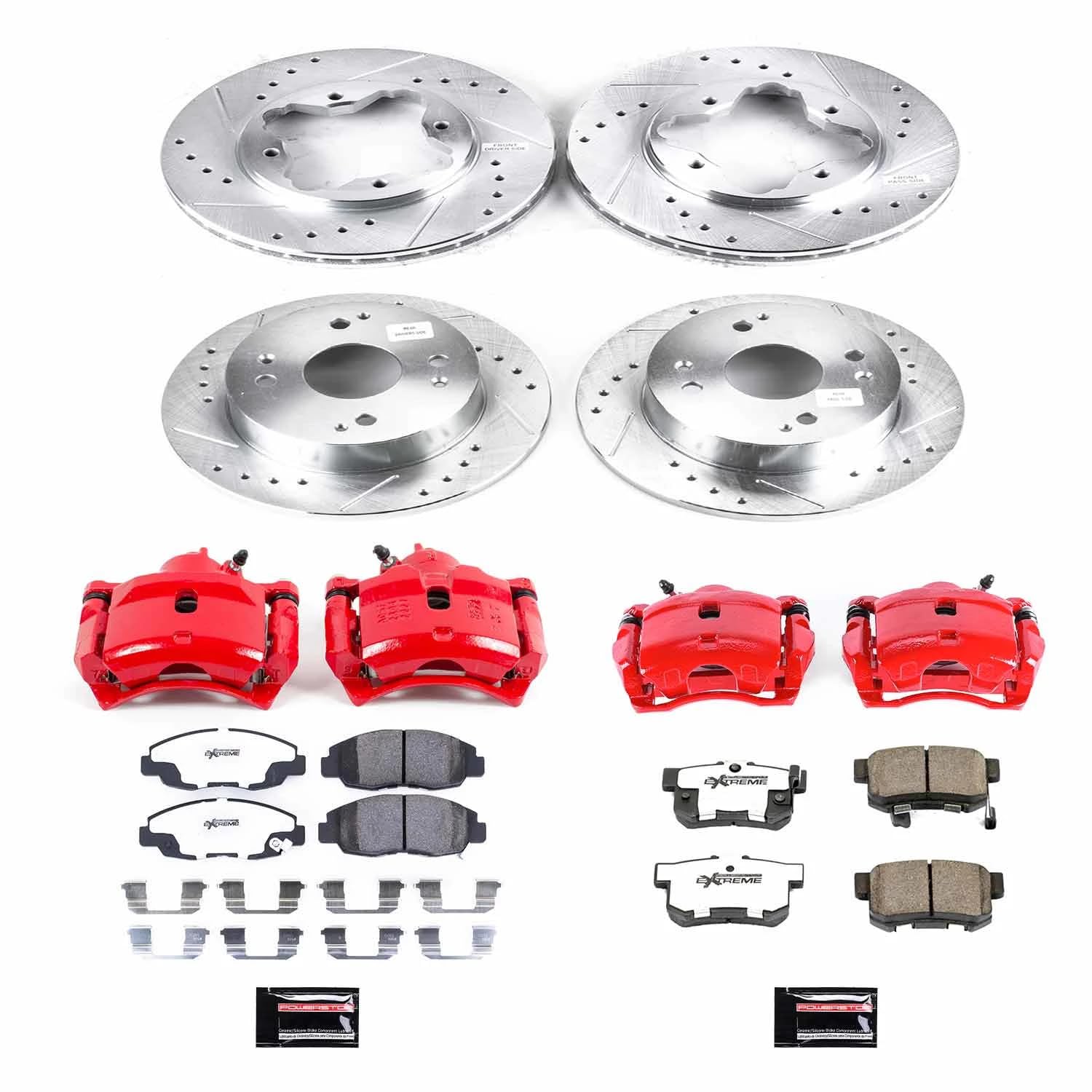 Power Stop Z26 KC698-26 Front & Rear Street Warrior Brake Kit Honda For Honda Accord 1991-1997 [Model Specific]