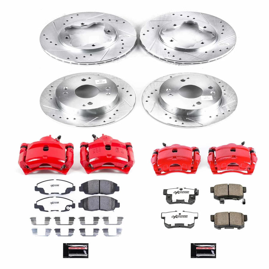 Power Stop Z26 KC698-26 Front & Rear Street Warrior Brake Kit Honda For Honda Accord 1991-1997 [Model Specific]