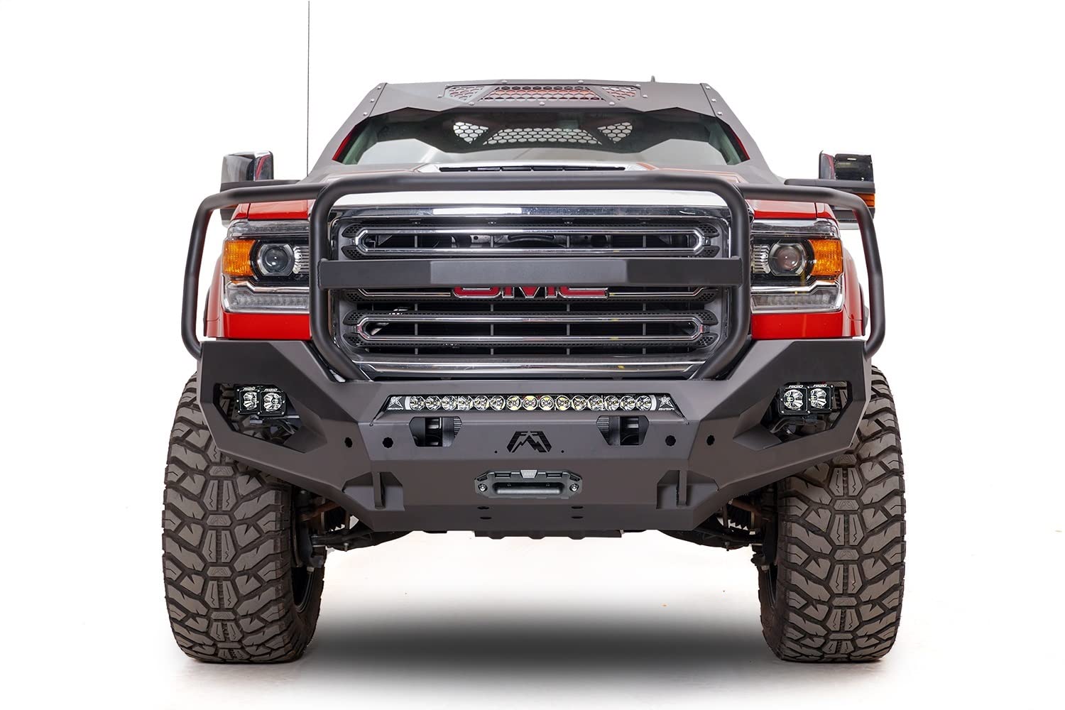 Matrix Front Bumper 15-18 Sierra 2500 or 3500 Hd with Full Grill Guard Bare