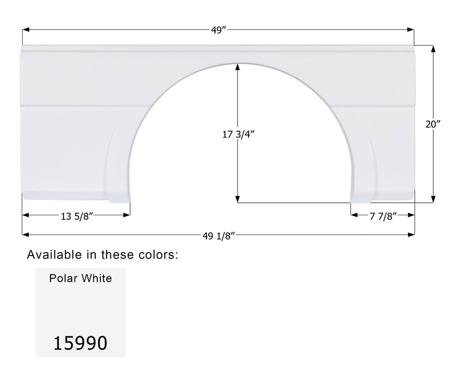 Single Axle Fender Skirt ICON 15990 FS5989 for Winnebago (RH) - Unpainted