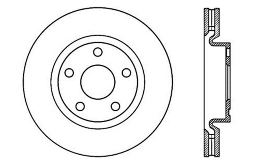 Sport Drilled/Slotted Brake Rotor StopTech 127.62112L (Front Left), 1 Pack
