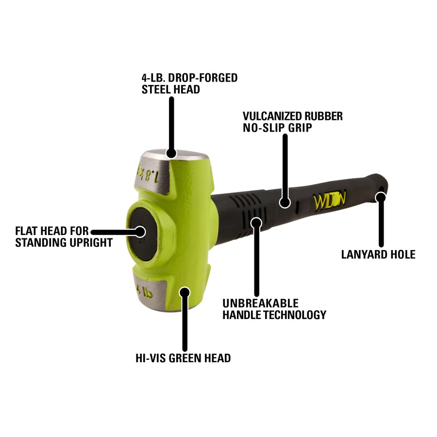 12" Wilton B.A.S.H Sledge Hammer, 4 Lb Head (20412)