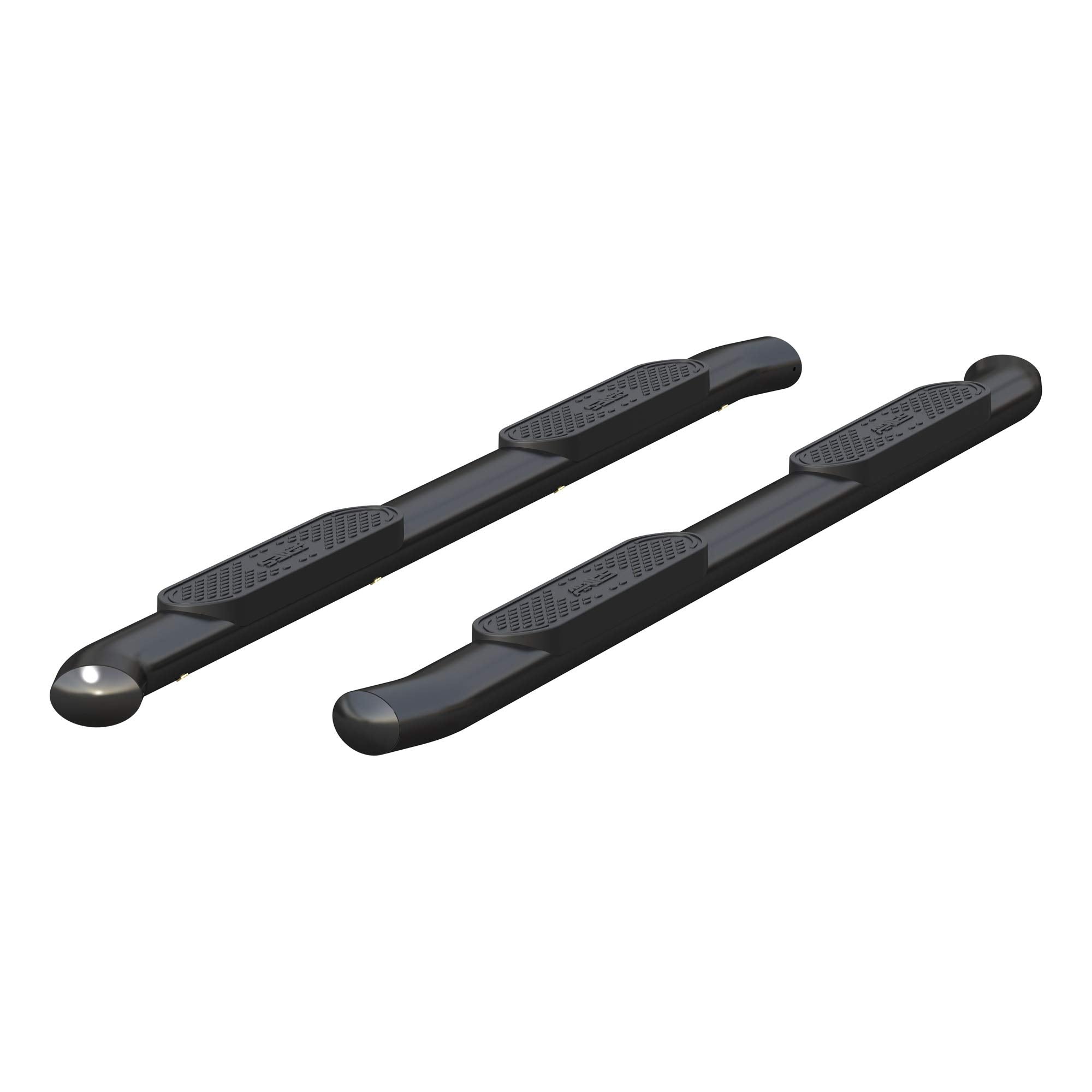 4-Inch ARIES Black Steel Oval Nerf Bars, Select Chevrolet Silverado, GMC Sierra 1500, 2500, 3500 HD Crew Cab