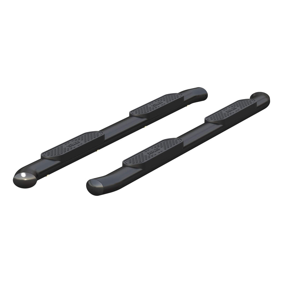 4-Inch ARIES Black Steel Oval Nerf Bars, Select Chevrolet Silverado, GMC Sierra 1500, 2500, 3500 HD Crew Cab