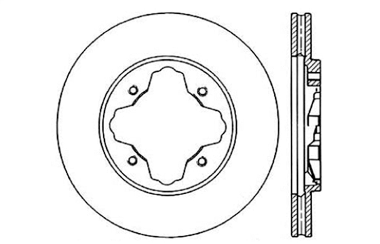 StopTech Centric 127.40022R Sport Drilled/Slotted Brake Rotor (Front Right), 1 Pack