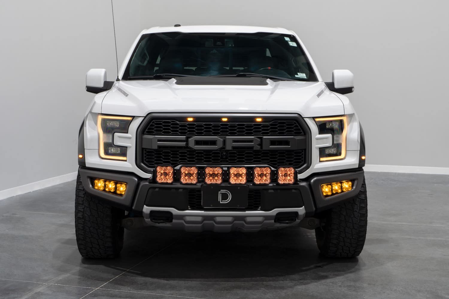 Diode Dynamics SS5 Lightbar Kit Grille CrossLink compatible with Ford Raptor 2017-2020, White Combo Pro