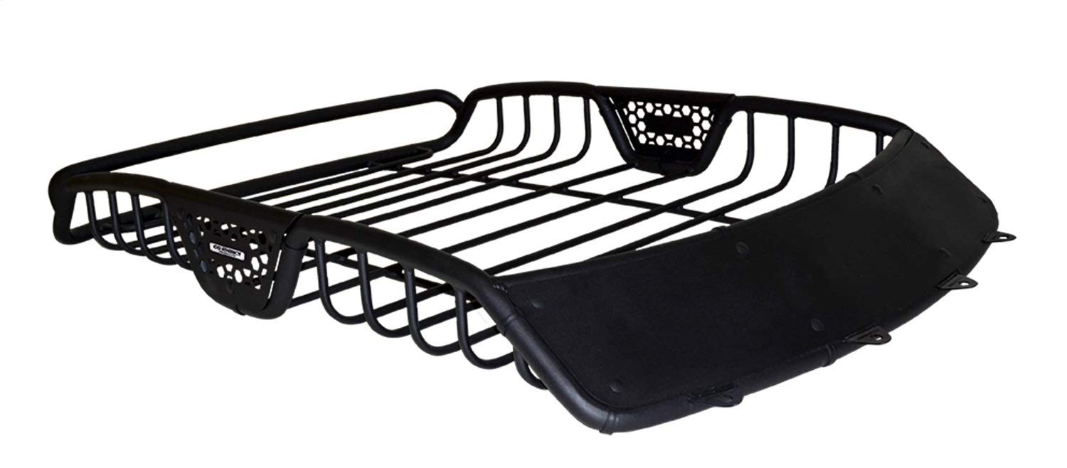 Go Rhino Roof Rack SR10 - Tubular Rack & Cross Bar Clamps | Mild Steel, Textured Black, L: 48" x W: 40" x H: 6" | 59015T