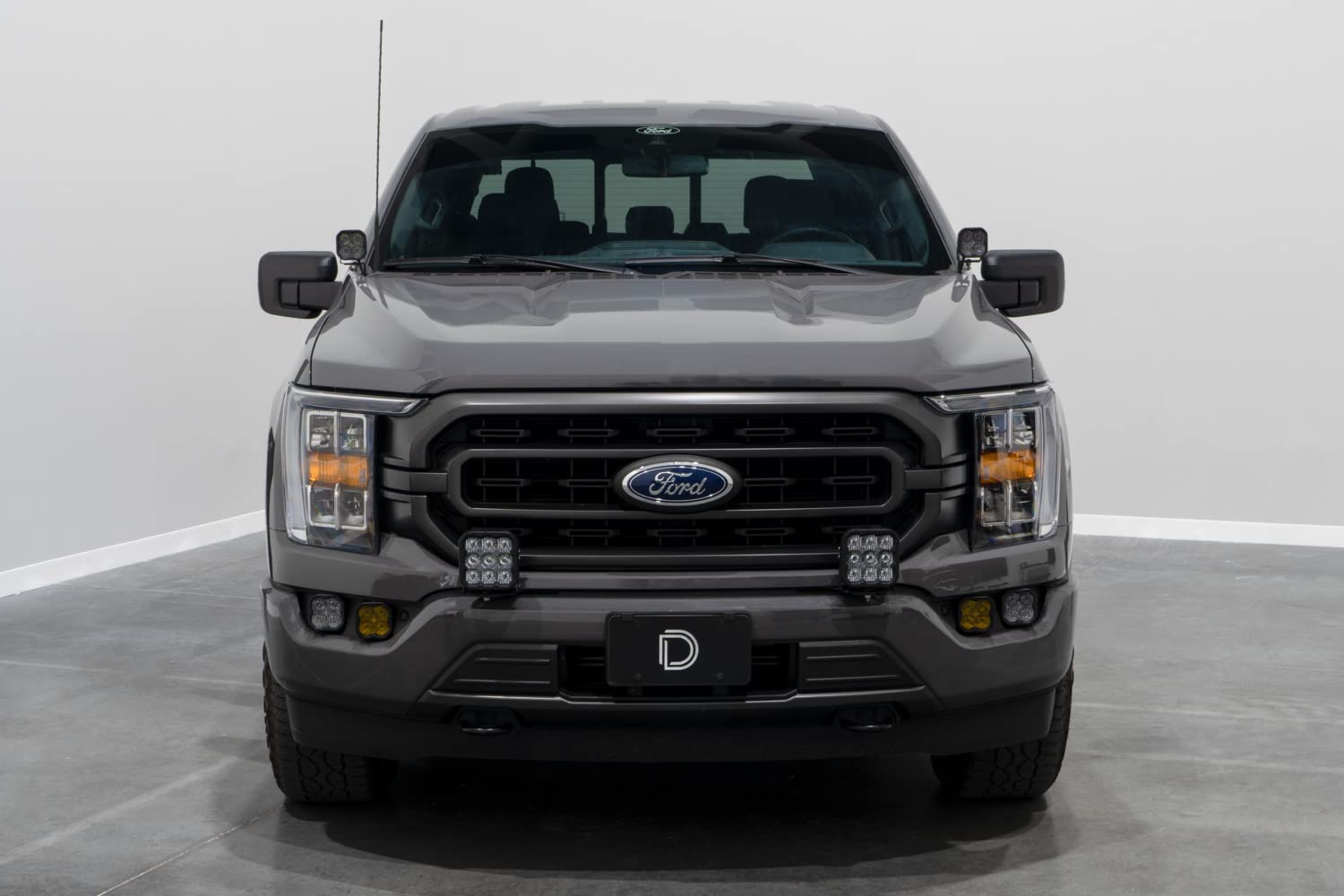 Diode Dynamics SS5 LED Pod Light Kit Bumper compatible with Ford F-150 2021-2023, Yellow Driving Pro