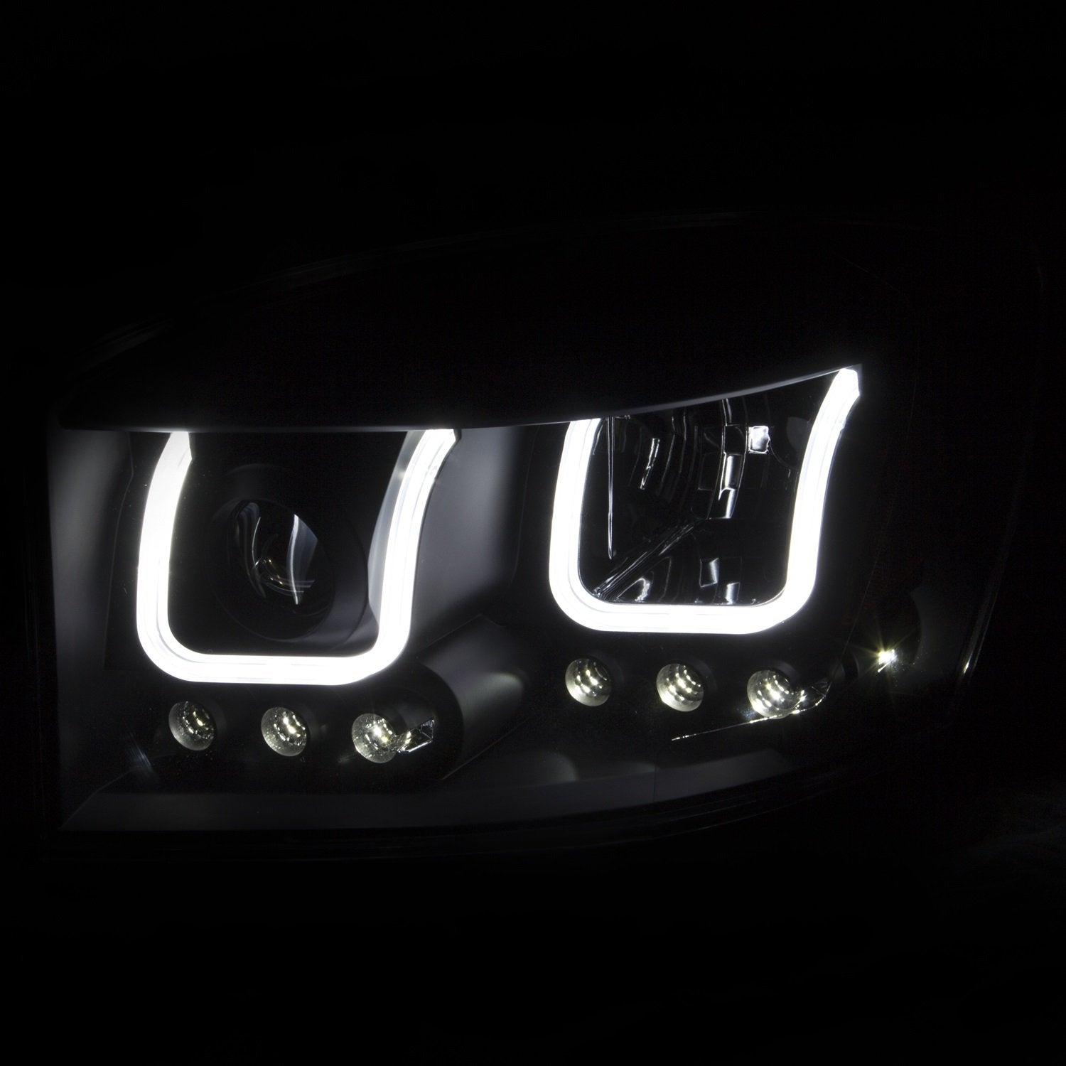DODGE RAM 1500 06-08 / RAM 2500/3500 06-09 Anzo USA 111314 PROJECTOR HEADLIGHTS U-BAR BLACK CLEAR