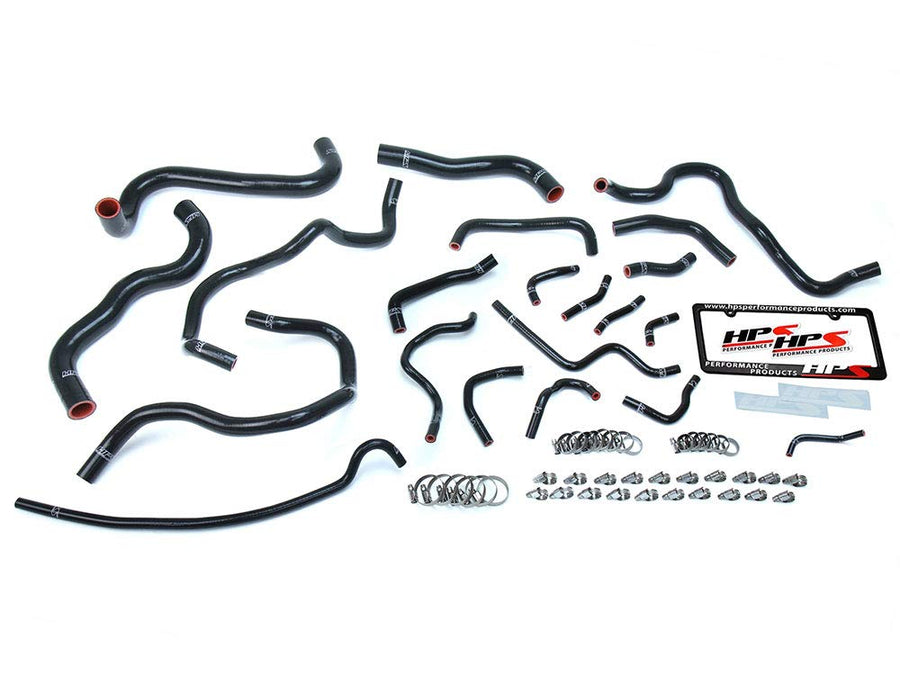 Black HPS 57-1608-BLK Silicone Radiator and Heater Hose Kit Coolant, 1 Pack
