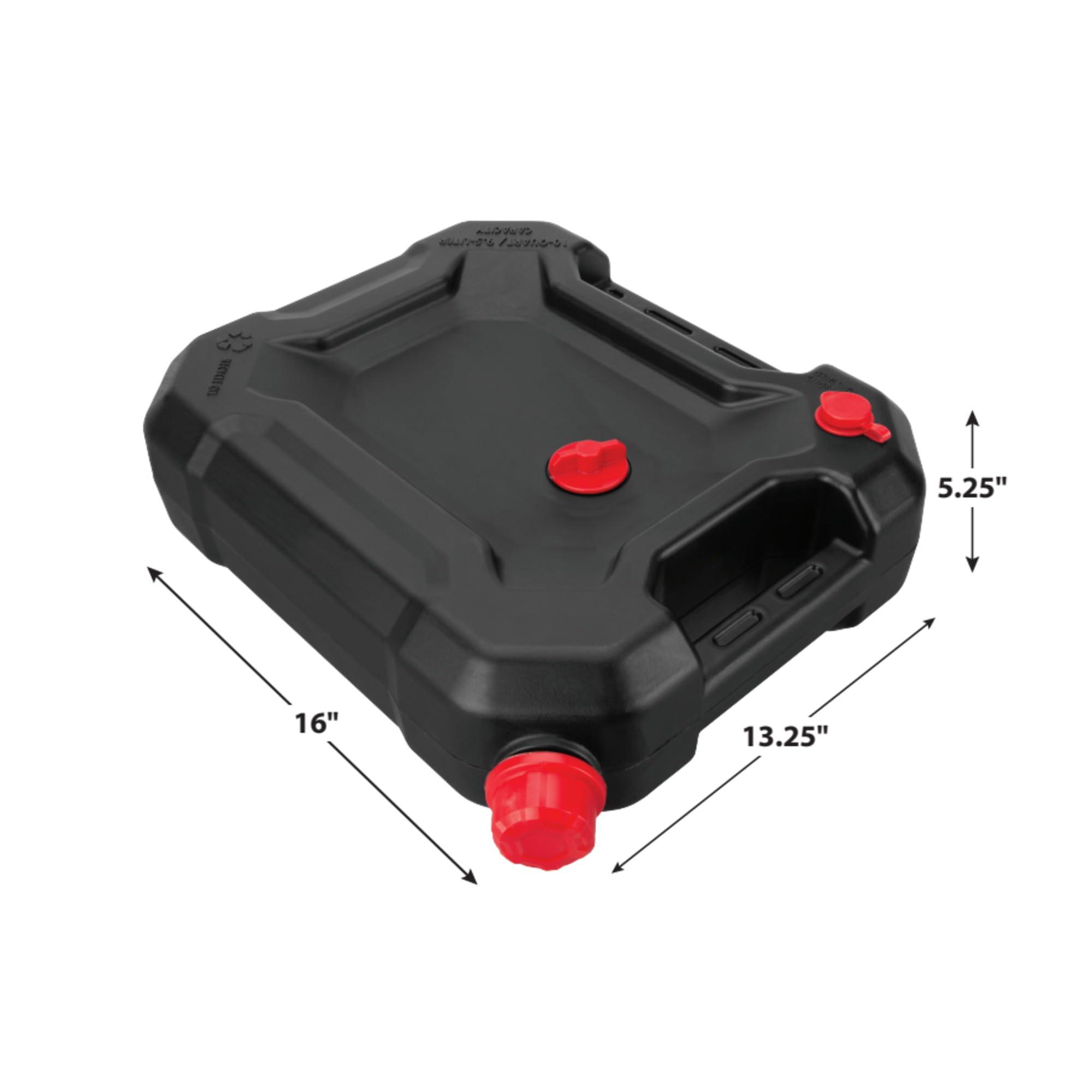 10-Quart Performance Tool W4076 Oil Drain Container, Deep Drain Well, Integrated Handle, Sealing Rubber Gaskets, Black