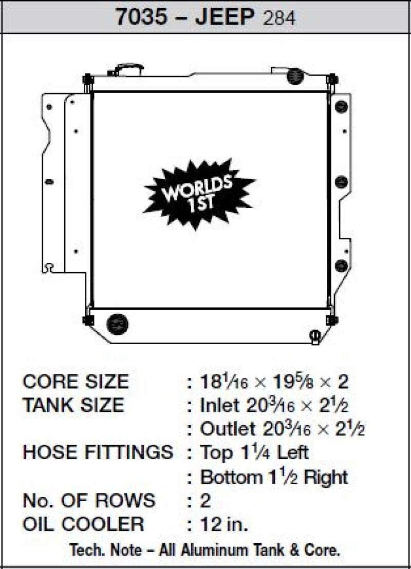 High Performance CSF Radiator 7035