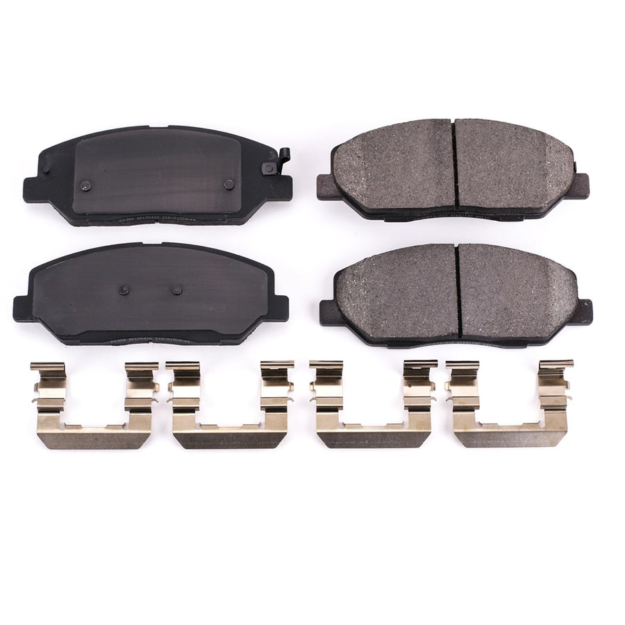 Power Stop Brake Kit Front For Hyundai Genesis 2009-11 - Ceramic Brake Pads With Installation Hardware, 17-1384