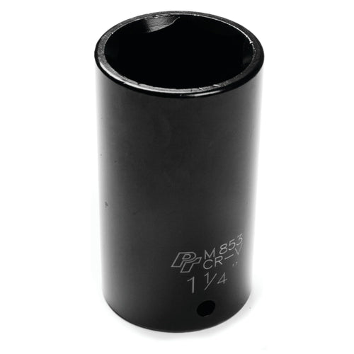 1/2-Inch Drive Performance Tool M853 6-Point Impact Socket, 1-1/4-Inch for Heavy-Duty Applications with Increased Torque and Durability