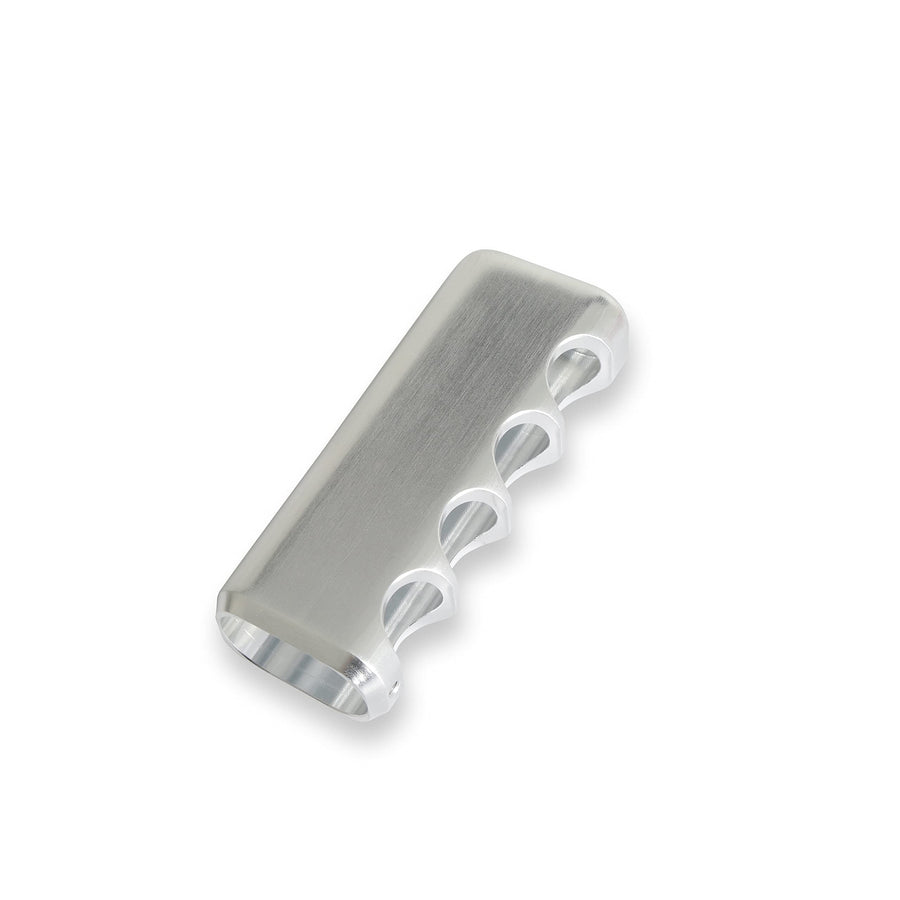 Drake Muscle Cars Parking Brake Handle Cover Billet Aluminum in a Satin Silver Finish, Compatible with 2015-2019 Ford Mustang, Model FR3Z-2760-BL