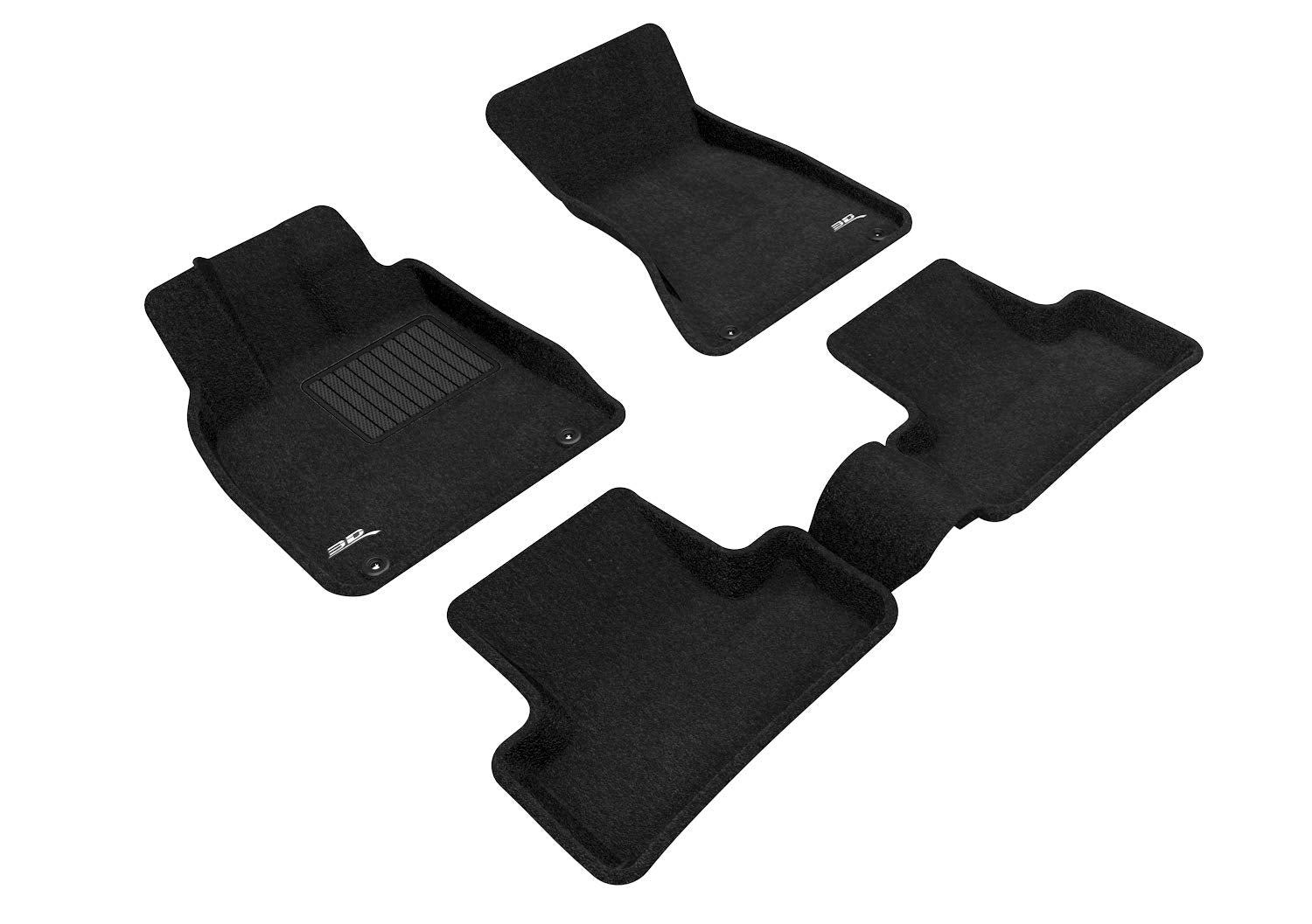 3D MAXpider Custom Fit All-Weather Carpeted Floor Mats for 2009-2017 Audi Q5 / SQ5 Elegant Series (1ST & 2ND Row)